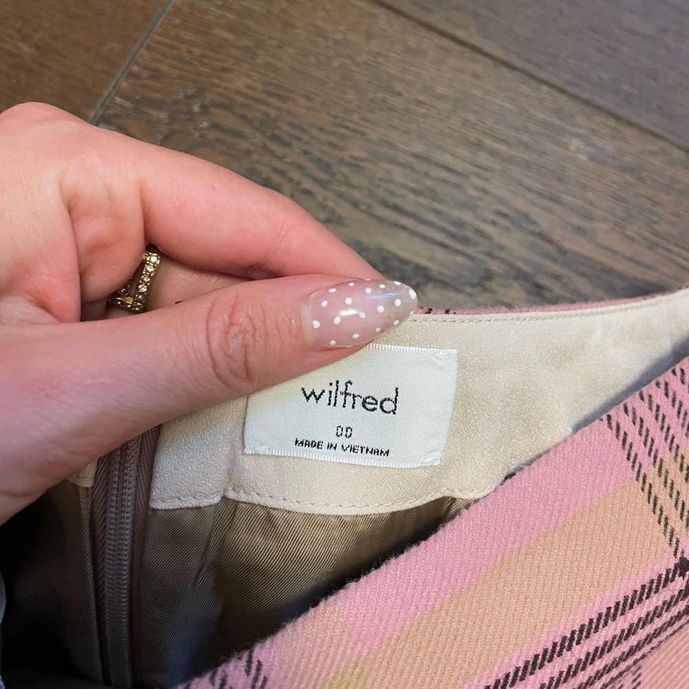 Wilfred Pink Plaid Mini Skirt - Picture 4 of 6